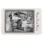 Ingelijste Tekening Kleine Rode Rijden Hood Wolf B Magneet (Horizontaal)