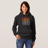 Ingelijste Tong Groovy Retro Fish Hoodie (Voorkant volledig)