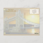 Ingelijste Tower Bridge Sunshine Briefkaart (Achterkant)
