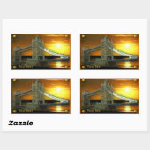 Ingelijste Tower Bridge Sunshine Rechthoekige Sticker (Vel)