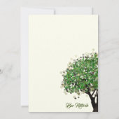 Ingelijste Tree Bar Mitswa Star of David Uitnodigi Kaart (Achterkant)