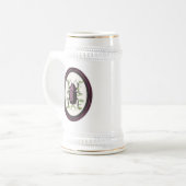 Ingelijste vliegend hert bierpul (Voorkant links)