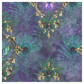 Ingelijste vlinders en pauwenveren stof (Close Up)