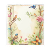 Ingelijste Vogels en Vlinders 2 Notitieblok (Voorkant)