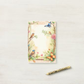 Ingelijste Vogels en Vlinders 2 Post-it® Notes (Op bureau)