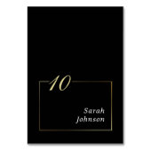 Ingelijste Zwart Wit Goud Elegant Script Minimal Kaart (Voorkant)