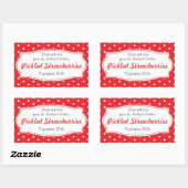 Ingemaakte Aardbei of jam voedseletiket sticker (Vel)