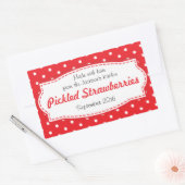 Ingemaakte Aardbei of jam voedseletiket sticker (Envelop)