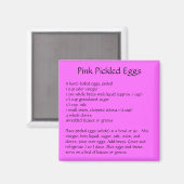 Ingemaakte ei recept op een koelkast magneet (Voorkant / Achterkant)