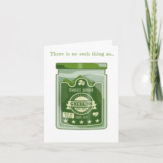 Ingemaakte Gherkins Jar Pop Art Kaart (Voorkant)