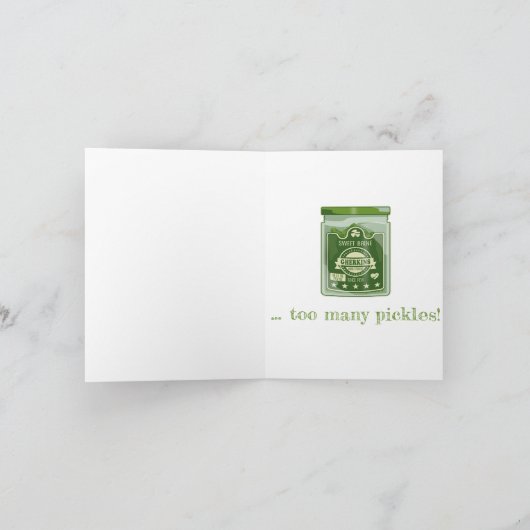 Ingemaakte Gherkins Jar Pop Art Kaart (Binnen)