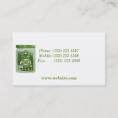 Ingemaakte Gherkins Jar Pop Art Visitekaartje (Achterkant)