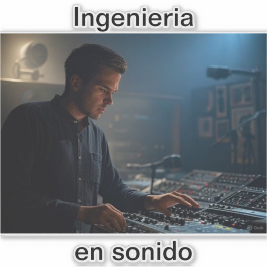 Ingenieria en sonido sticker (Voorkant)