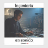 Ingenieria en sonido sticker (Vel)