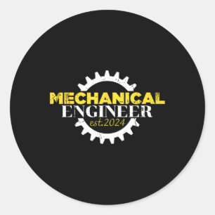 Ingenieur 2024 Engineering Afstuderen Student Ronde Sticker