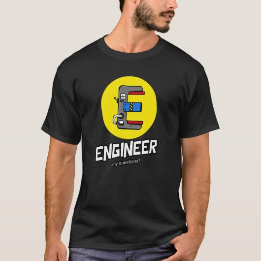 Ingenieur Alle vragen Ingenieurs weten alles T-shirt (Voorkant)