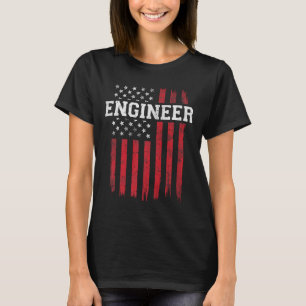 Ingenieur Amerikaanse vlag USA Patriot T-shirt