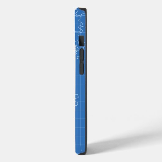 Ingenieur blauwdruk stijl aangepast monogram | Naa Case-Mate iPhone Case (Achterkant / Links)