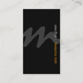 Ingenieur BoldScript Monogram BusinessCard Visitekaartje