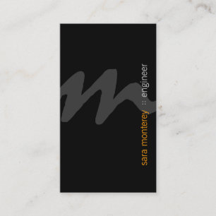 Ingenieur BoldScript Monogram BusinessCard Visitekaartje