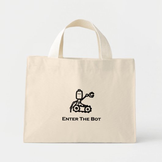 Ingenieur Bot Voer de Bot in Mini Tote Bag (Voorkant)