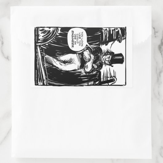 Ingenieur Brunel Rechthoekige Sticker (Tas)