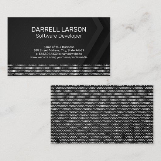 Ingenieur | Codeur programmeur Visitekaartje (Voorkant / Achterkant)