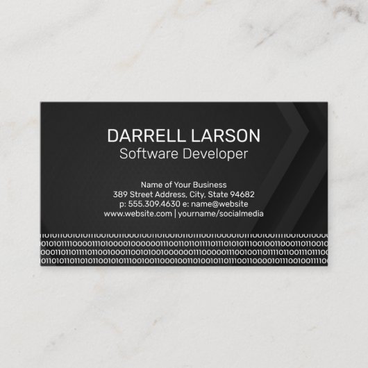 Ingenieur | Codeur programmeur Visitekaartje (Voorkant)