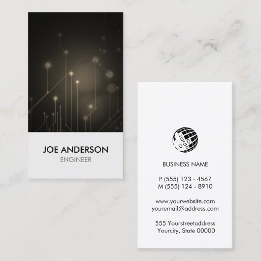Ingenieur Elektronische Circuits Visitekaartje (Voorkant / Achterkant)