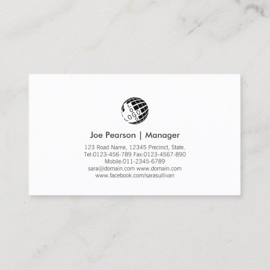 Ingenieur Engineering Abstracte tandwielen Visitekaartje (Achterkant)