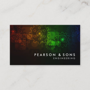 Ingenieur Engineering Abstracte tandwielen Visitekaartje