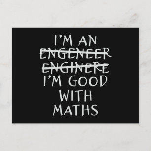 Ingenieur goed in wiskunde Grappige technische cit Briefkaart