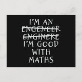 Ingenieur goed in wiskunde Grappige technische cit Briefkaart (Voorkant)