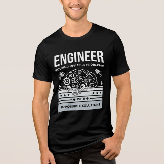 Ingenieur - Het oplossen van onzichtbare problemen Tri-Blend Shirt (Voorkant)