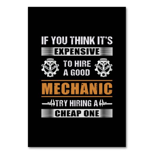 Ingenieur Hire A Good Mechanic Engineer Kaart (Voorkant)
