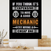 Ingenieur Hire A Good Mechanic Engineer Poster (Keuken)