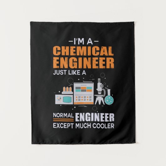 Ingenieur I Am A Chemical Engineer Wandkleed (Voorkant)