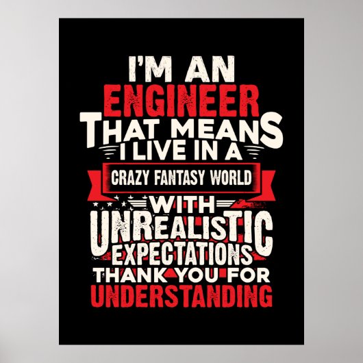Ingenieur Ik Ben Een Ingenieur Poster (Voorkant)