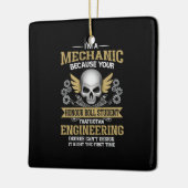Ingenieur ik ben een mechanische ingenieur keramisch ornament (Links)