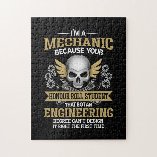 Ingenieur ik ben een mechanische ingenieur legpuzzel (Verticaal)