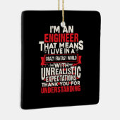 Ingenieur ik ben ingenieur keramisch ornament (Rechts)