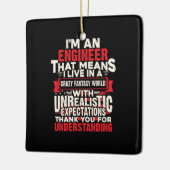 Ingenieur ik ben ingenieur keramisch ornament (Links)