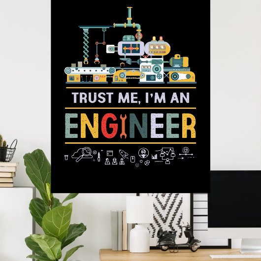 Ingenieur ik ben ingenieur poster (Thuiskantoor)