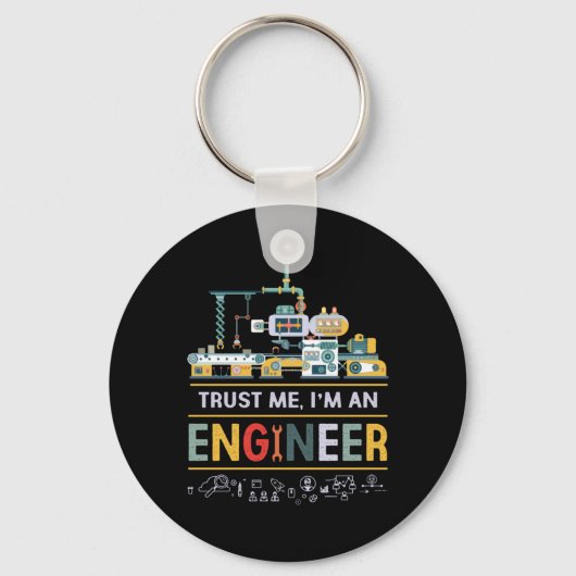 Ingenieur ik ben ingenieur sleutelhanger (Voorkant)