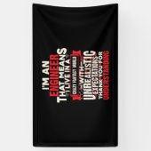 Ingenieur ik ben ingenieur spandoek (Verticaal)