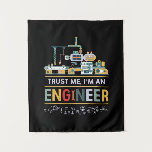 Ingenieur ik ben ingenieur wandkleed (Voorkant)