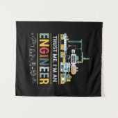 Ingenieur ik ben ingenieur wandkleed (Voorkant (horizontaal))