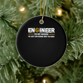 Ingenieur ik ben niet bezig met Funny Engineering. Keramisch Ornament