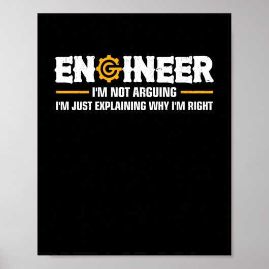 Ingenieur ik ben niet bezig met Funny Engineering. Poster (Voorkant)