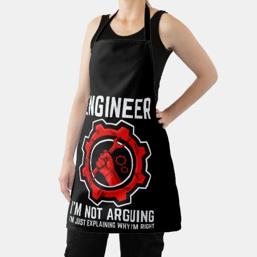 Ingenieur ik ben niet bezig met Funny Engineering. Schort (Insitu)